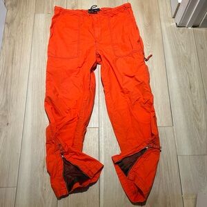 Vintage STRUCTURE Y2K Paratrooper Bungee Orange Maritrooper Pants Medium Baggy